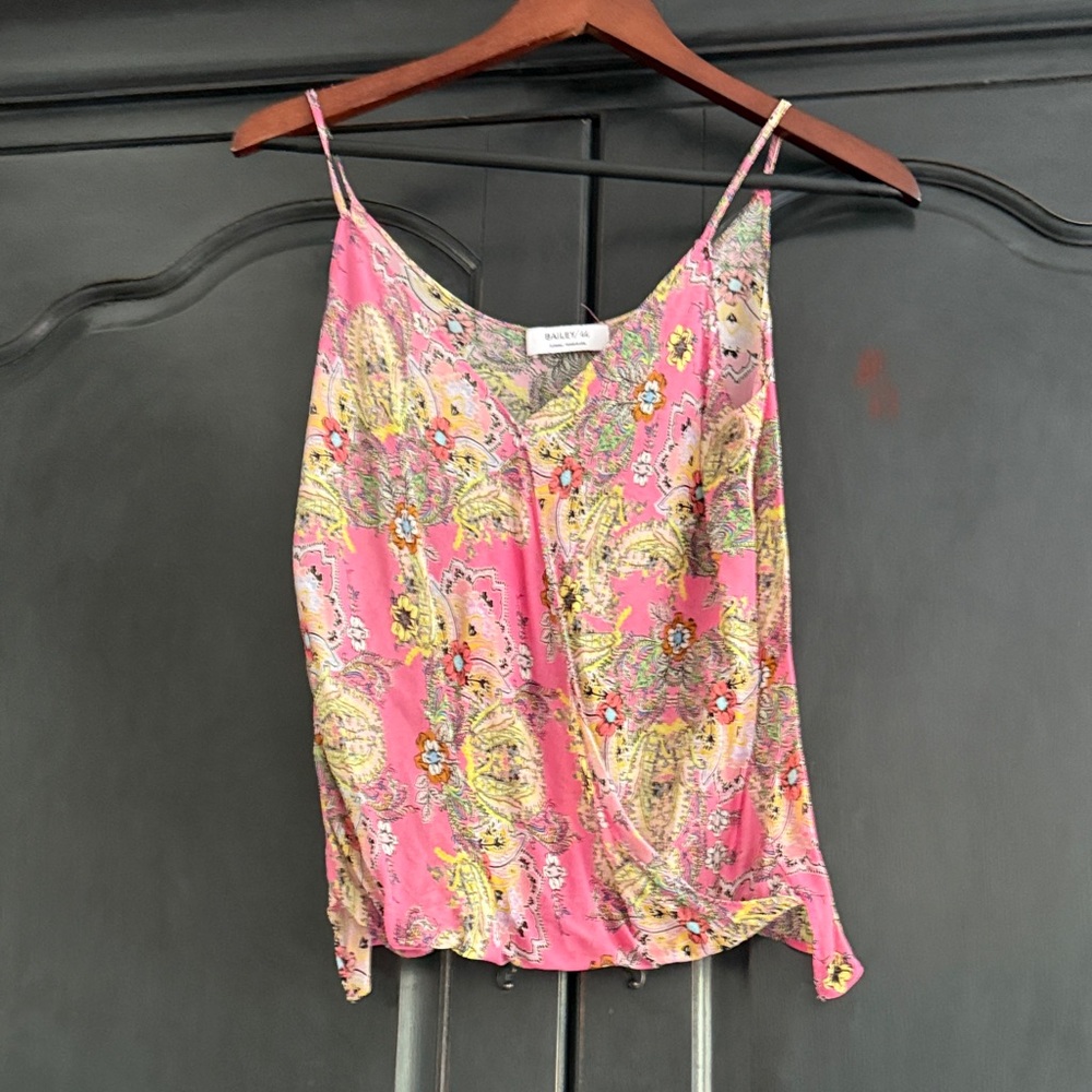 Bailey 44 Pink and Yellow Patterned Camisole